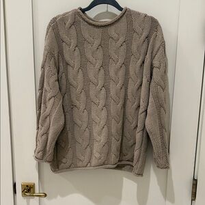Zara Beige Cable Knit Sweater